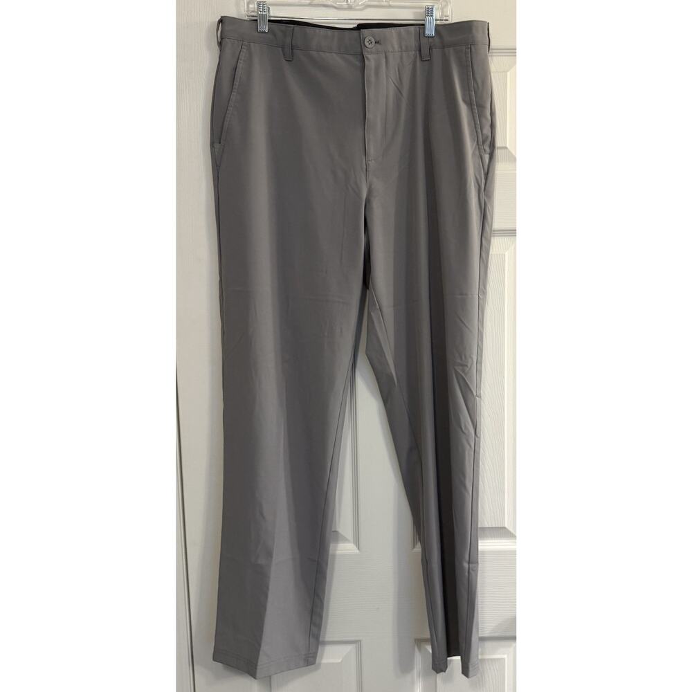 Izod Golf Chino Pants Mens 38x34 Gray Performance Stretch Office‎ Casual Staple